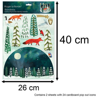 3D Christmas Advent Calendar Alpine Foxes Pop & Slot Advent Calendar | Pop Up Advent Calendar Freestanding Advent Calendar | Animal Advent Calendar
