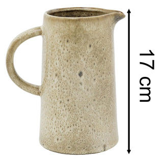 Reactive Glaze Jug, 17cm Decorative Brown Vase for Dried Artificial flowers
