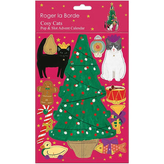 3D Cat Christmas Advent Calendar, Cosy Cat Tree Pop & Slot Petite