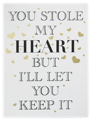 Gold Wooden Love Sign Wall Hanging Plaque 30cmX40cm ~ You Stole My Heart