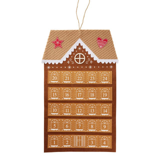 Gingerbread Fabric Fill Your Own Christmas Advent Calendar, Hanging 68cm