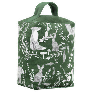 Buckthorn Evergreen Weighted Fabric Doorstop, 20cm Green Woodland Doorstop