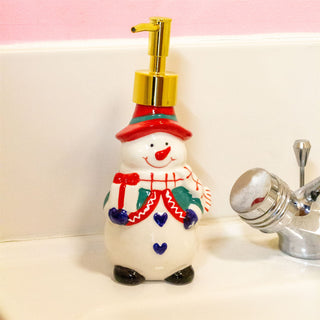 Christmas Character Soap Dispenser | Ceramic Hand Wash Bathroom Soap Dispenser