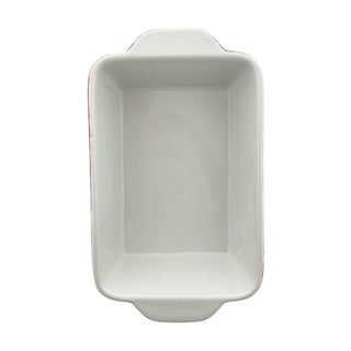 Small Red Ombre Stoneware Baking Dish, 18x12x6cm Casserole Dish - 610ml