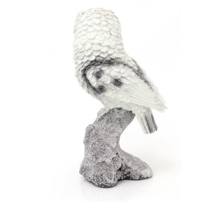 Snowy Owl Christmas Ornament | 21cm Resin Winter Bird Christmas Decoration | White Snow Owl Statue Figurine - Design Varies One Supplied