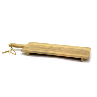 Extra Large Mango Wood Chopping Board On Legs Rustic Wooden Cutting Board - 70cm