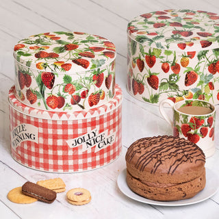 Emma Bridgewater Strawberries Set Of 3 Cake Tins | Nesting Cake Storage Tins