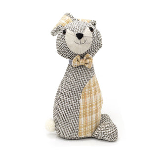 Handsome Hare Country Rabbit Door Stop | Decorative Woven Fabric Animal Doorstop | Novelty Door Stopper Weighted Indoor Door Stop