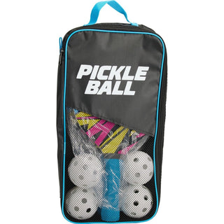 6 Piece Pickleball Set, Pickle Ball Kit with 2 Paddles 4 Balls and Carry Bag