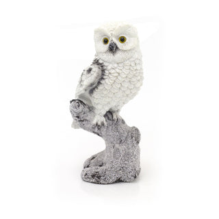 Snowy Owl Christmas Ornament | 21cm Resin Winter Bird Christmas Decoration | White Snow Owl Statue Figurine - Design Varies One Supplied