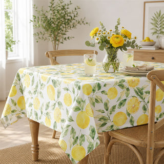 Lemon Fruit Dining Table Cloth, 180x130cm Rectangle Polyester Tablecloth