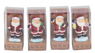 Ho Ho Ho Glitter Father Christmas Santa Figurine Decoration ~ Design Varies
