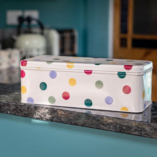 Emma Bridgewater Polka Dot Long Deep Cracker Tin | Kitchen Cracker Caddy