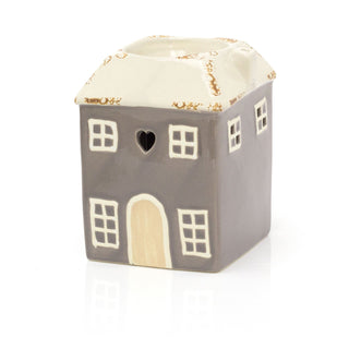 Essential Oil Diffuser House Shaped Fragrance Oil Burner | Ceramic Wax Melt Burner Tealight Candle Holder | Aroma Lamp Candle Diffuser - Colour Varies One Supplied