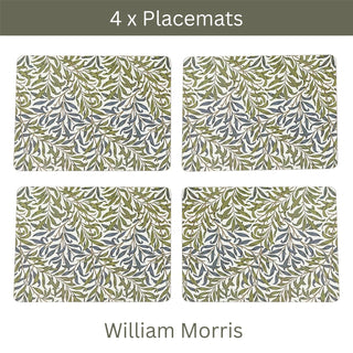 Set of 4 William Morris Willow Bough Placemats, Table Place Mats - 29cm