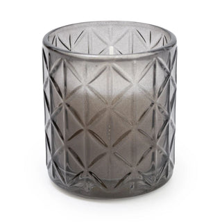 Woodsage & Sea Salt Scented Candle, 8cm Black Embossed Glass Jar, Single Wick