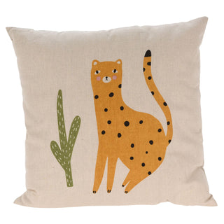 Children's Safari Animal Cushion | Kids Jungle Animal Scatter Cushion - Leopard
