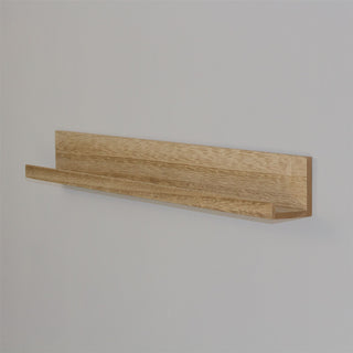 Natural Wall Shelf | Floating Spice Rack Ornament & Photo Display Shelf - 58cm