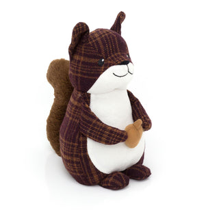 Friends Of The Forest Animal Doorstop | Decorative Fabric Novelty Doorstop | Countryside Door Stopper - Squirrel