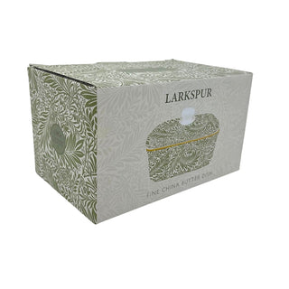 William Morris Larkspur Butter Dish, Fine China Butter Dish with Lid - 16cm