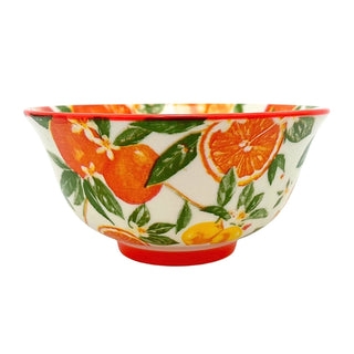 Oranges & Lemons Fine China Serving Bowl, 12x6cm Ceramic Snack & Dip Bowl