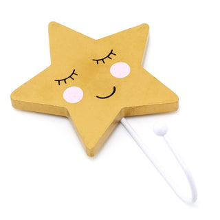 Childrens Decorative Wall Hook | Childs Bedroom Nursery Novelty Wall Hook - Star