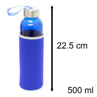 500ml Water Bottle With Neoprene Sleeve Drinking Bottle For Adults | Water Bottle Gym Water Bottle | Drinks Water Bottle - Colour Varies One Supplied