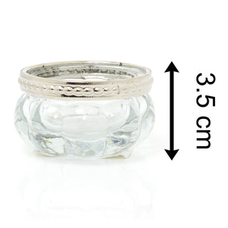 Stylish Clear Bubble Tealight Holder | Glass Candle Holder Ribbed Candle Pot | Pumpkin Tealight Holder