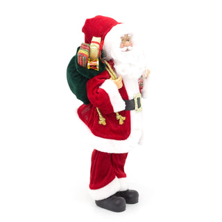 45cm Traditional Father Christmas Figure | Standing Santa Claus Ornament | Santa Figurine Father Christmas Decorations Indoor