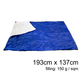 Blue Double Sleeping Bag Camping Bedding | Two Person Sleeping Bag | Camping Accessories