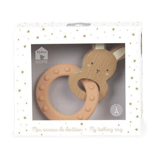 Kaloo Bunny Rabbit Silicone Teething Ring | Gentle Gum Soother Chew Toy for Baby