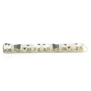 94cm Countryside Sheep Flock Fabric Door Draught Excluder | Meadow Draft Excluder Door Cushion | Draft Insulator Door Draught Cushion