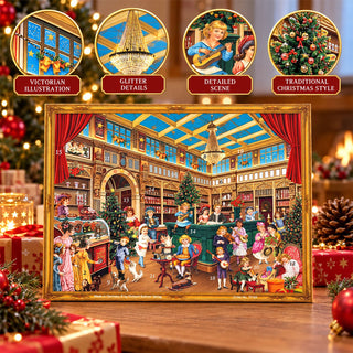 Victorian Christmas General Store Advent Calendar, 36cm Traditional Picture