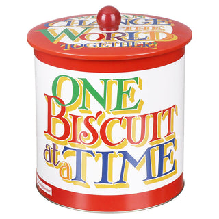 Emma Bridgewater Brighter World Biscuit Barrel | Airtight Round Biscuit Tin