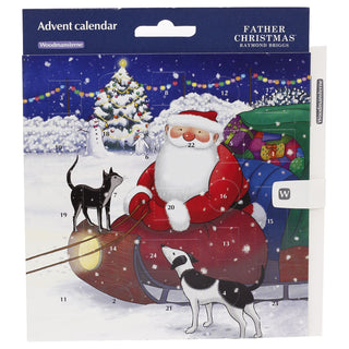 Father Christmas Advent Calendar Greeting Card, Raymond Briggs Santa Design
