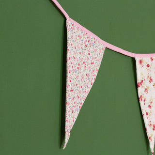 Ditzy Floral Fabric Bunting | 12 Pennant Flag Shabby Chic Bunting - 3m