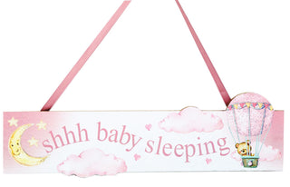 Baby Sleeping Hanging Decorative Wall Plaque Nursery Bedroom Door Sign