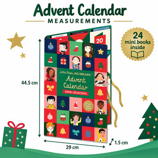 Christmas Book Advent Calendar, 24 Mini Notable People Books for Kids