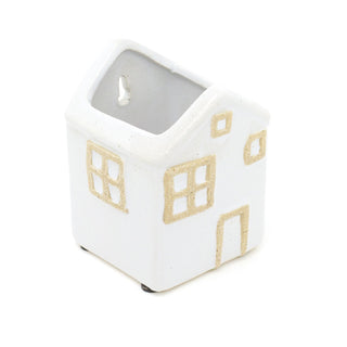 Mini Ceramic House Shaped Wall Planter | Wall Mounted Outdoor Cottage Plant Pot | Indoor Garden Hanging Flower Pot