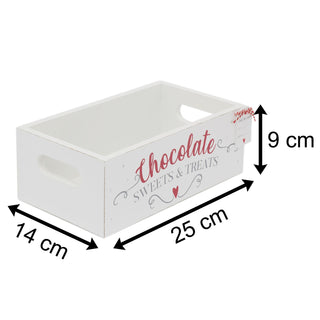 Chocolate Sweets And Treats Gift Crate | Christmas Wooden Hamper Gift Box | Novelty Xmas Present Box