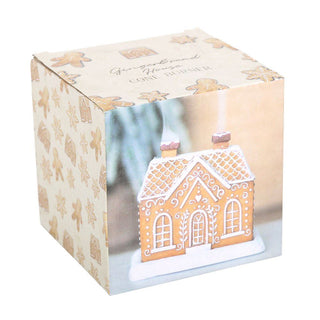 Gingerbread House Incense Burner Festive Christmas Ornament with Cinnamon Cones