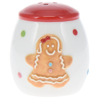 Christmas Gingerbread Salt & Pepper Shakers | White Ceramic Salt And Pepper Pots