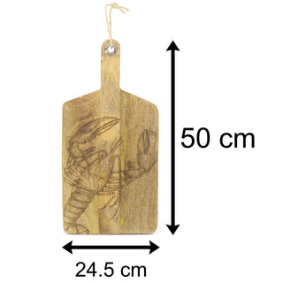 50cm Etched Mango Wood Chopping Board | Cutting Board Serving Sharing Platter | Wooden Food Presentation Board Chopping Board