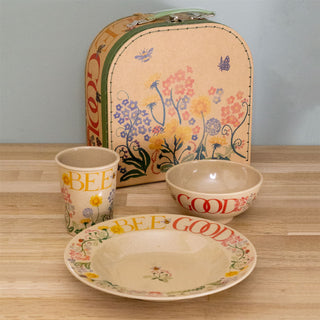 Emma Bridgewater - Bee Good 3 Piece Rice Husk Set | Childrens Dining Picnic Set