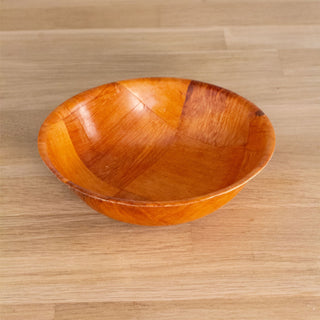 Round Wooden Woven Bowl | Kitchen Bowl Rustic Wooden Serving Bowl - 15cm