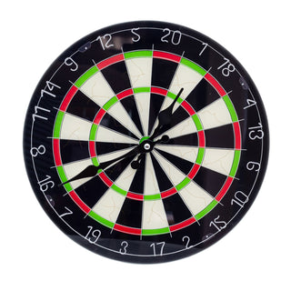 Novelty Round Glass Dartboard Clock | Dart Board Shaped Wall Clock - Darts Gift