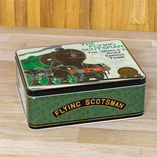 The Flying Scotsman Deep Rectangle Storage Tin | Decorative Steam Train Tin 20cm