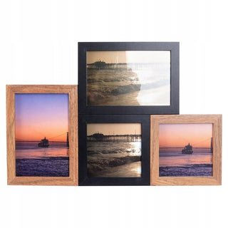 4 Multi Aperture Two Tone Photo Frame | Wall-Mounted Collage Picture Frame