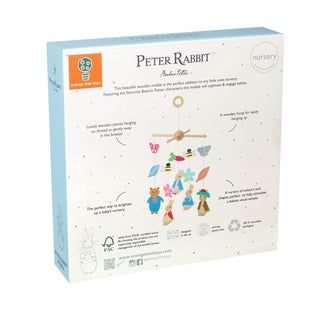 Peter Rabbit Wooden Mobile For Baby Cot | Peter Rabbit Crib Mobile Nursery Decor