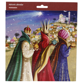 Nativity Three Kings Religious Christmas Advent Calendar, 24 Doors, 21.3 cm